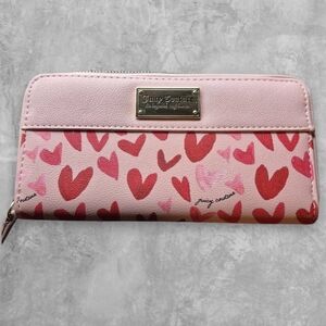 Juicy Couture Pink and Red Heart Wallet